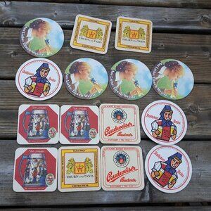 Vintage German Beer Coaster Mat LOT Becks Thurn Und Taxis Lowen Weisse Becks